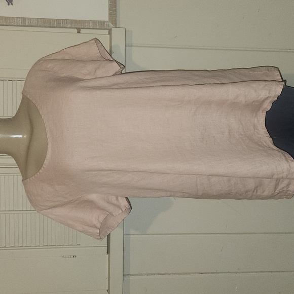 FLAX LIFE IS CHOICE LINEN BLOUSE - Picture 1 of 8